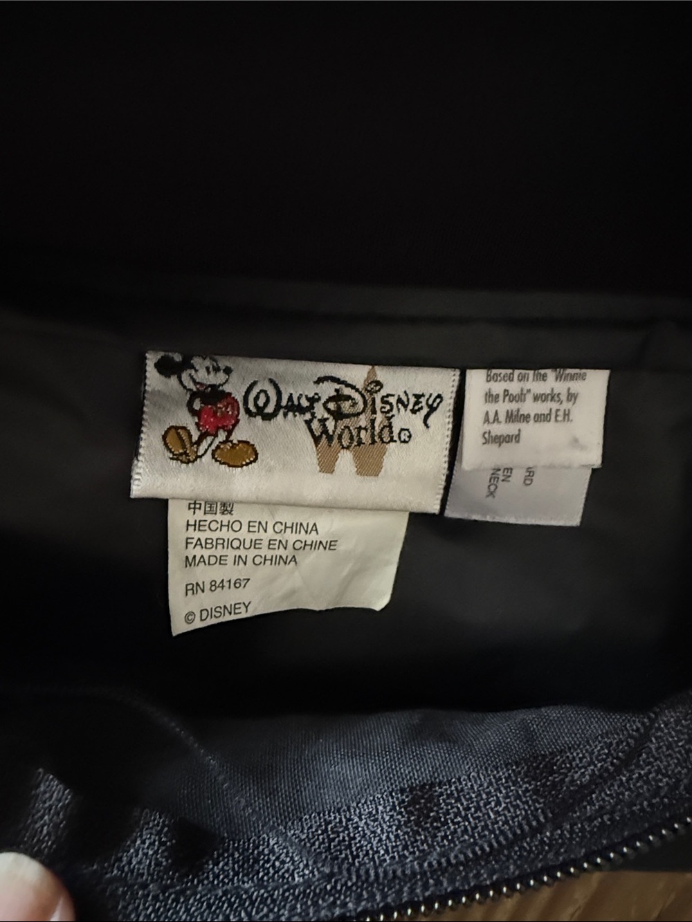 Vintage Walt Disney World Black Embroidered Fanny Waist Bag - Picture 4 of 4